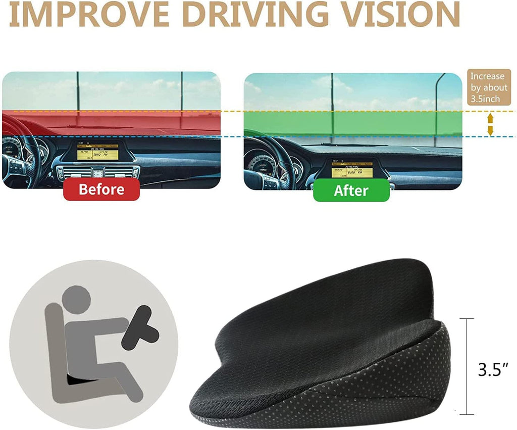Cuscino Auto Ergonomico in Schiuma Memory per Sedili Bassi - Comfort per Guidatori - Accessorio per Auto-VISOTKI