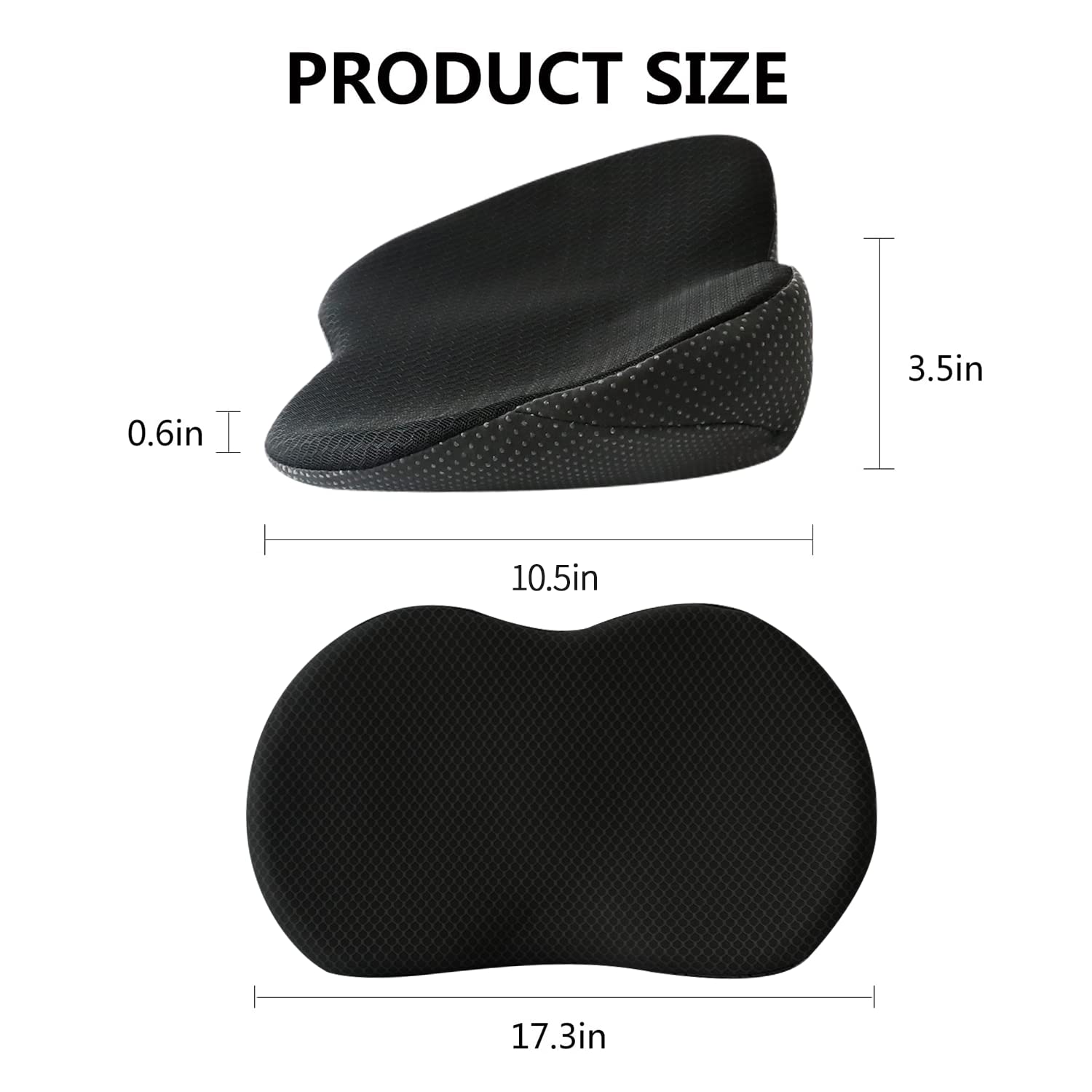 Cuscino Auto Ergonomico per Guidatori Bassi in Schiuma Memory - Comfort e Supporto per Seggiolino Auto-VISOTKI