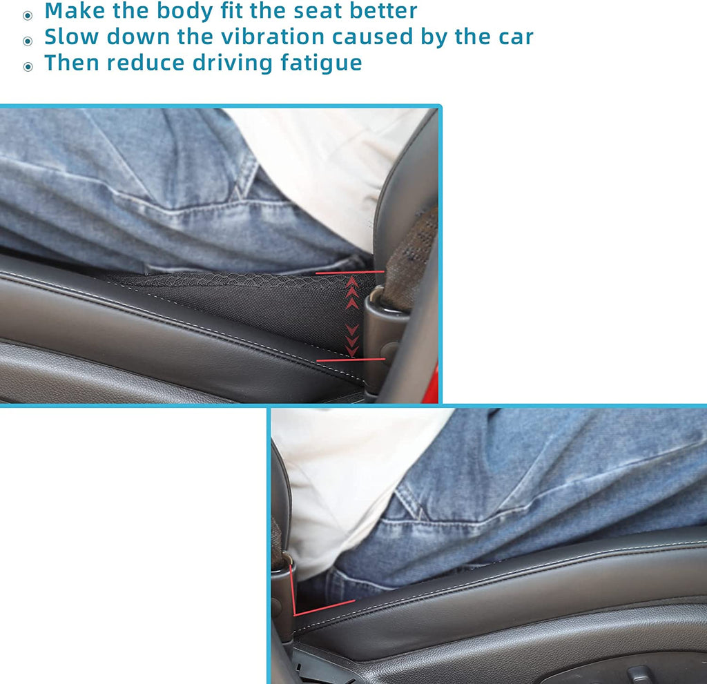 Cuscino Auto Ergonomico per Guidatori Bassi in Schiuma Memory - Comfort e Supporto per Seggiolino Auto-VISOTKI