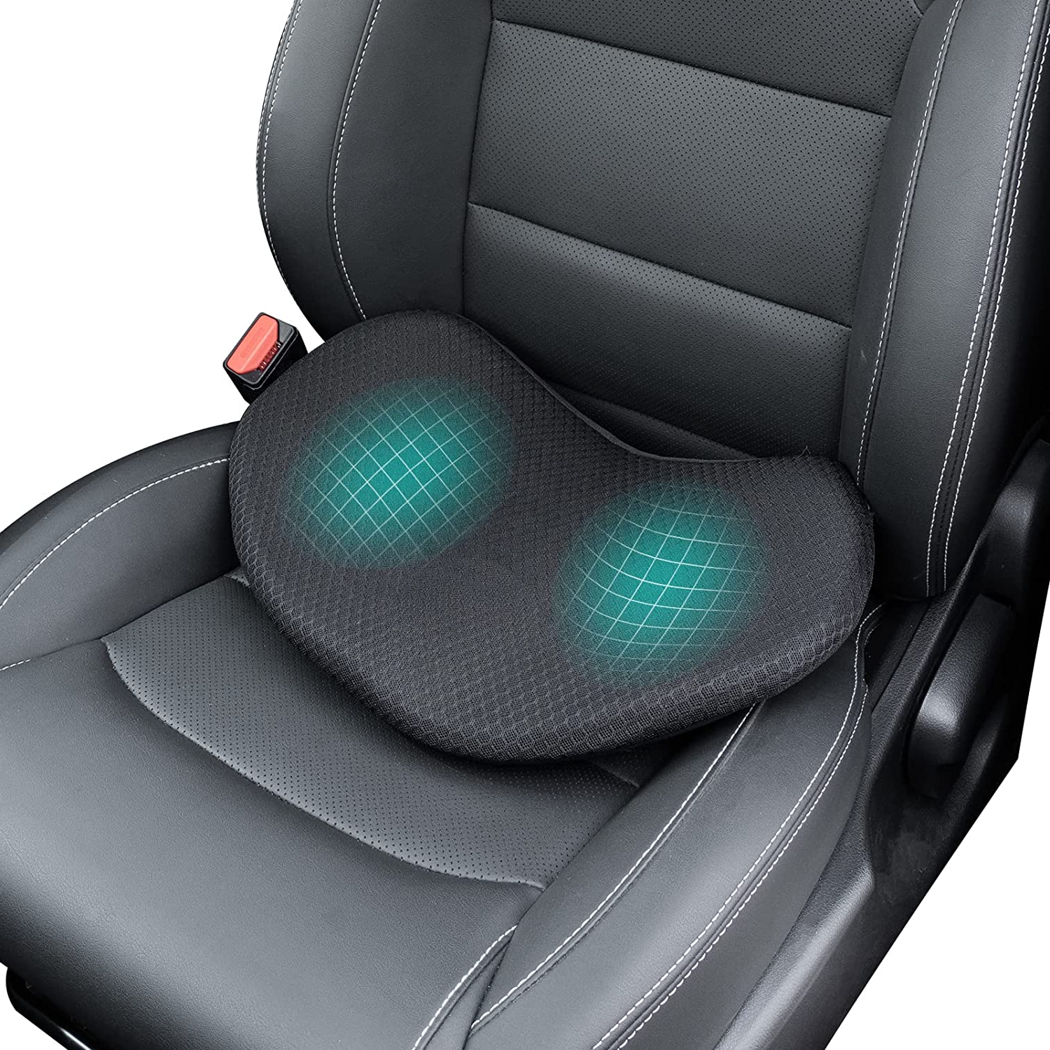 Cuscino Booster Auto Adulto in Schiuma Memory, Design Ergonomico, per Maggiore Comfort in Viaggio-VISOTKI