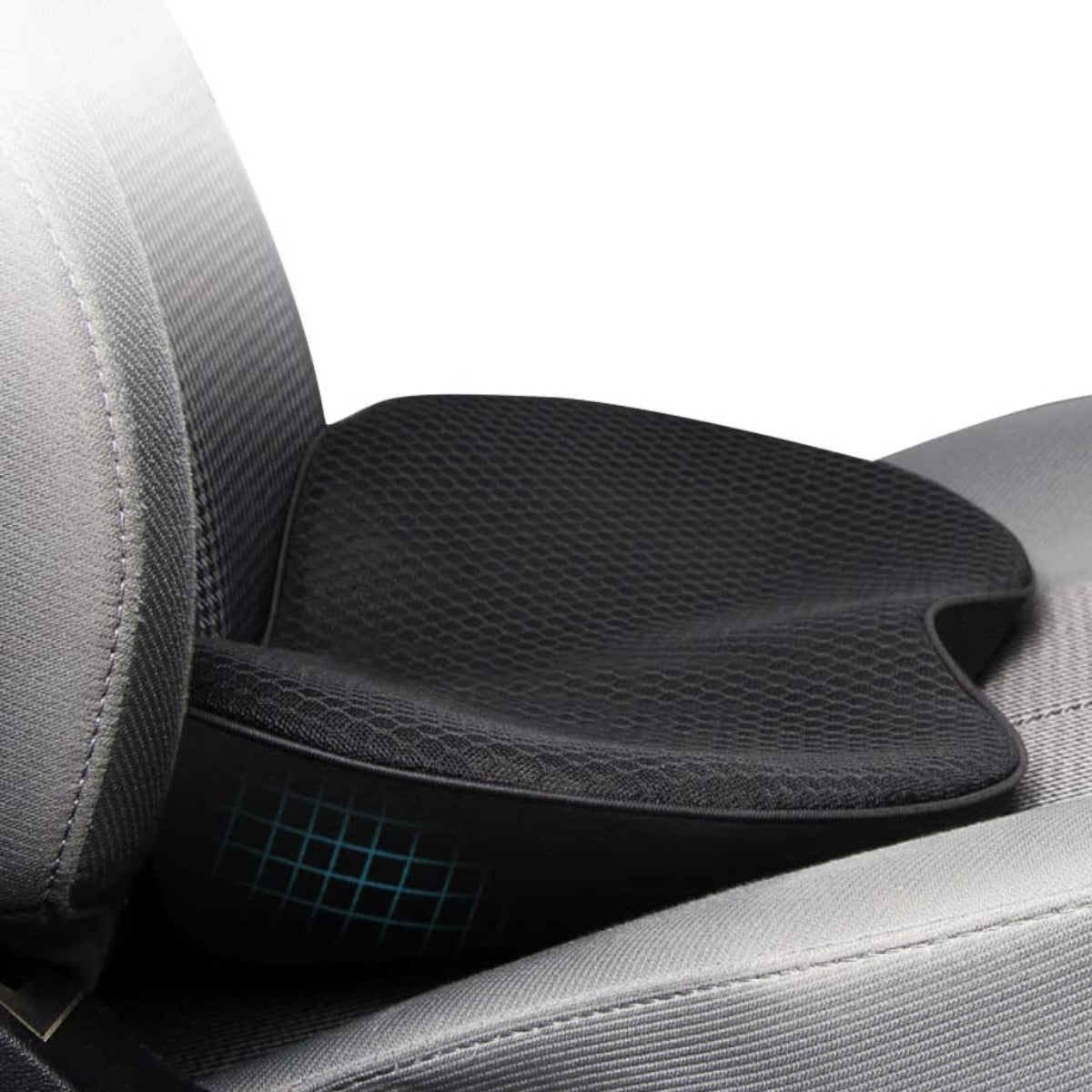 Cuscino Booster Auto Adulto in Schiuma Memory, Design Ergonomico, per Maggiore Comfort in Viaggio-VISOTKI