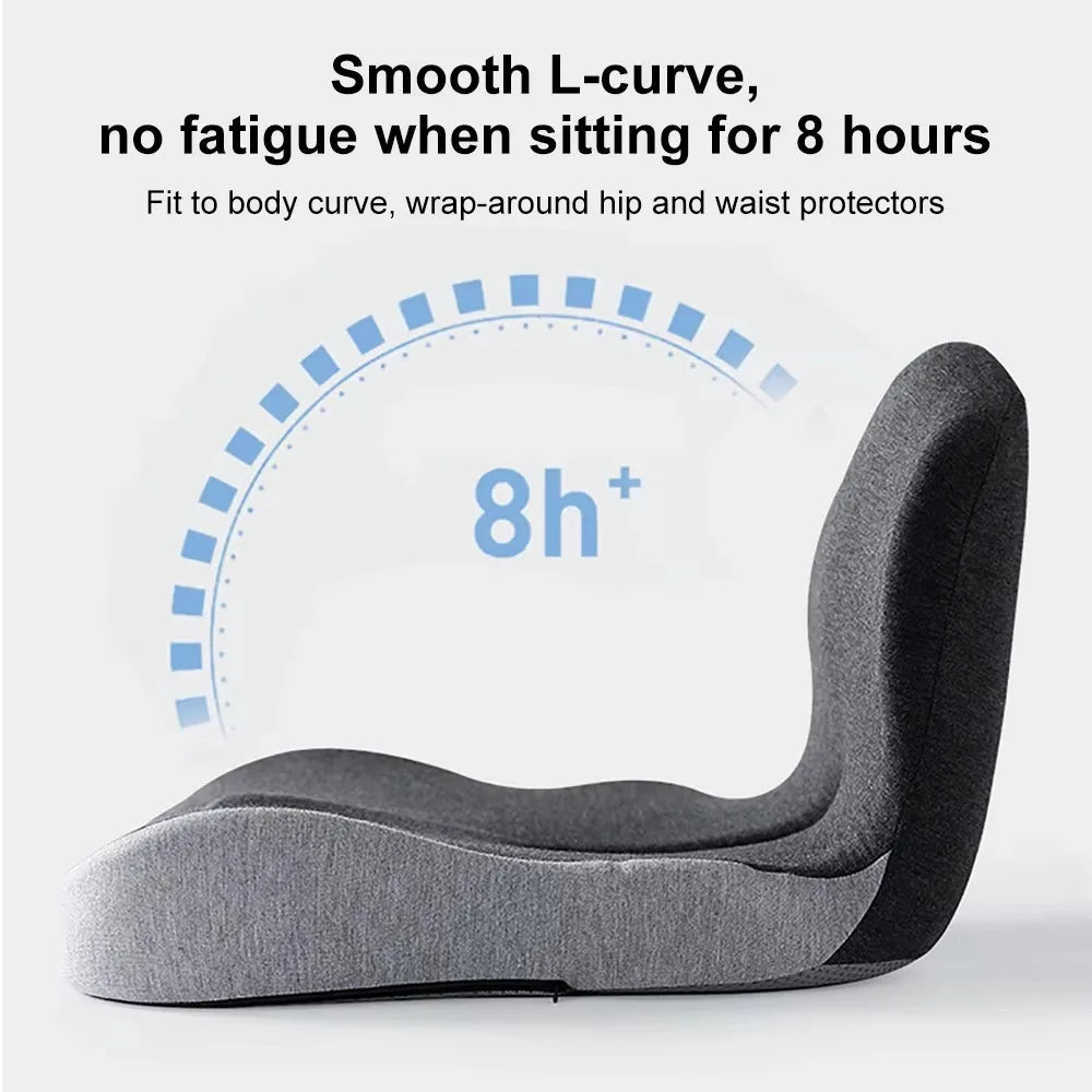Cuscino Lombare in Schiuma Memory Ergonomico per Sedia Ufficio e Auto, Supporto per Schiena, Comfort Ottimale-VISOTKI