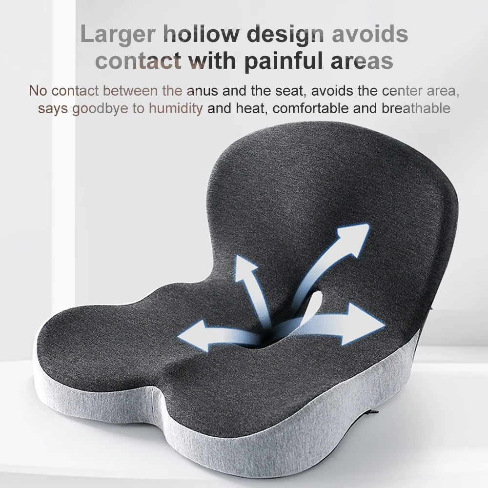 Cuscino Lombare in Schiuma Memory Ergonomico per Sedia Ufficio e Auto, Supporto per Schiena, Comfort Ottimale-VISOTKI