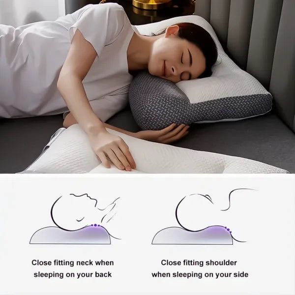 Cuscino Ortodontico per il Collo in Memory Foam per Dormire - Supporto Ergonomico per Sonno Confortevole-VISOTKI