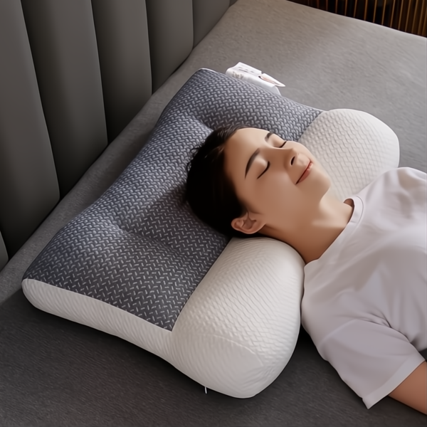 Cuscino Ortodontico per il Collo in Memory Foam per Dormire - Supporto Ergonomico per Sonno Confortevole-VISOTKI