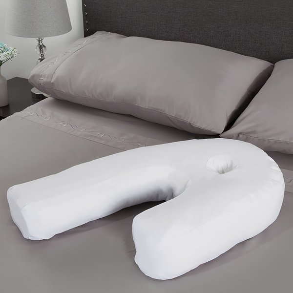 Cuscino Ortopedico per Dormire di Lato con Foro per Orecchio - Design Ergonomico per Comfort Notturno e Supporto Adeguato-VISOTKI
