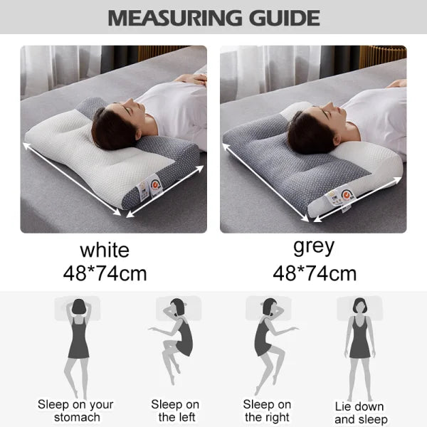 Cuscino Ortopedico per il Collo in Memory Foam per Dormire - Supporto Ergonomico per Sonno Confortevole e Riposante-VISOTKI