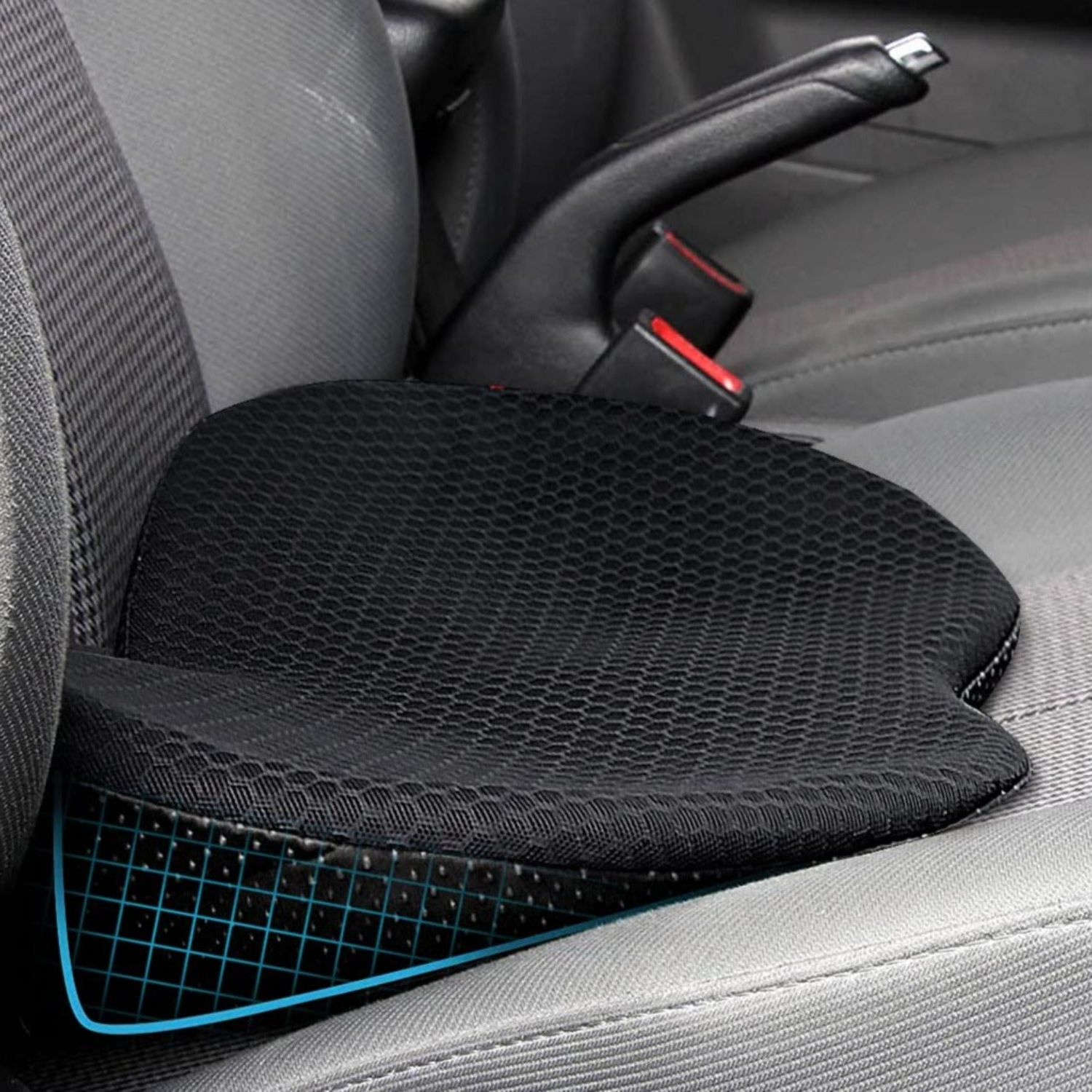 Cuscino Sollevatore Auto per Adulti in Schiuma Memory, Design Ergonomico, Ideale per Viaggi e Comfort in Auto-VISOTKI