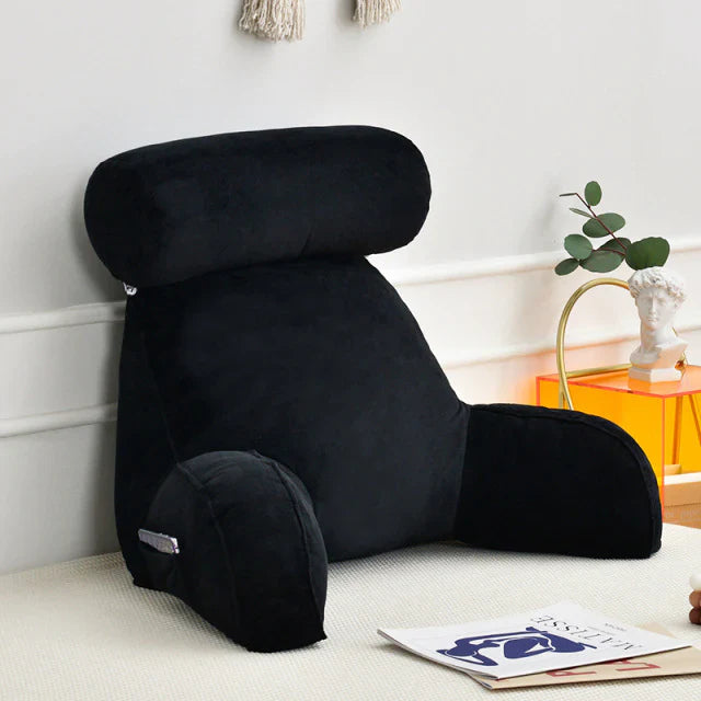 Cuscino da Lettura con Braccia in Cotone Morbido per Letto e Divano, Ideale per Comfort e Relax durante la Lettura-VISOTKI
