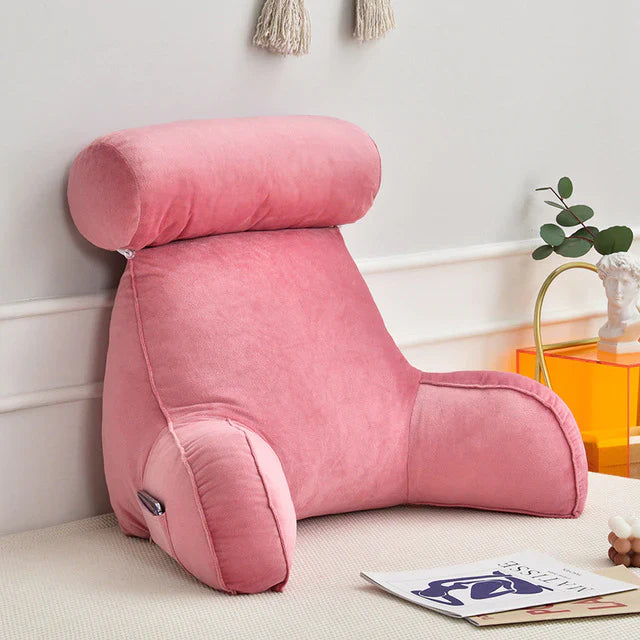 Cuscino da Lettura con Braccia in Cotone Morbido per Letto e Divano, Ideale per Comfort e Relax durante la Lettura-VISOTKI