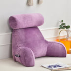 Cuscino da Lettura con Braccia in Cotone Morbido per Letto e Divano, Ideale per Comfort e Relax durante la Lettura-VISOTKI