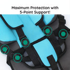 Cuscino di Protezione Auto Bambini in Schiuma Memory, Design Ergonomico per Comfort e Sicurezza in Viaggio-VISOTKI
