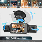 Dash Cam Wireless Anteriore e Posteriore con Visione Notturna e Registrazione HD per Auto-VISOTKI