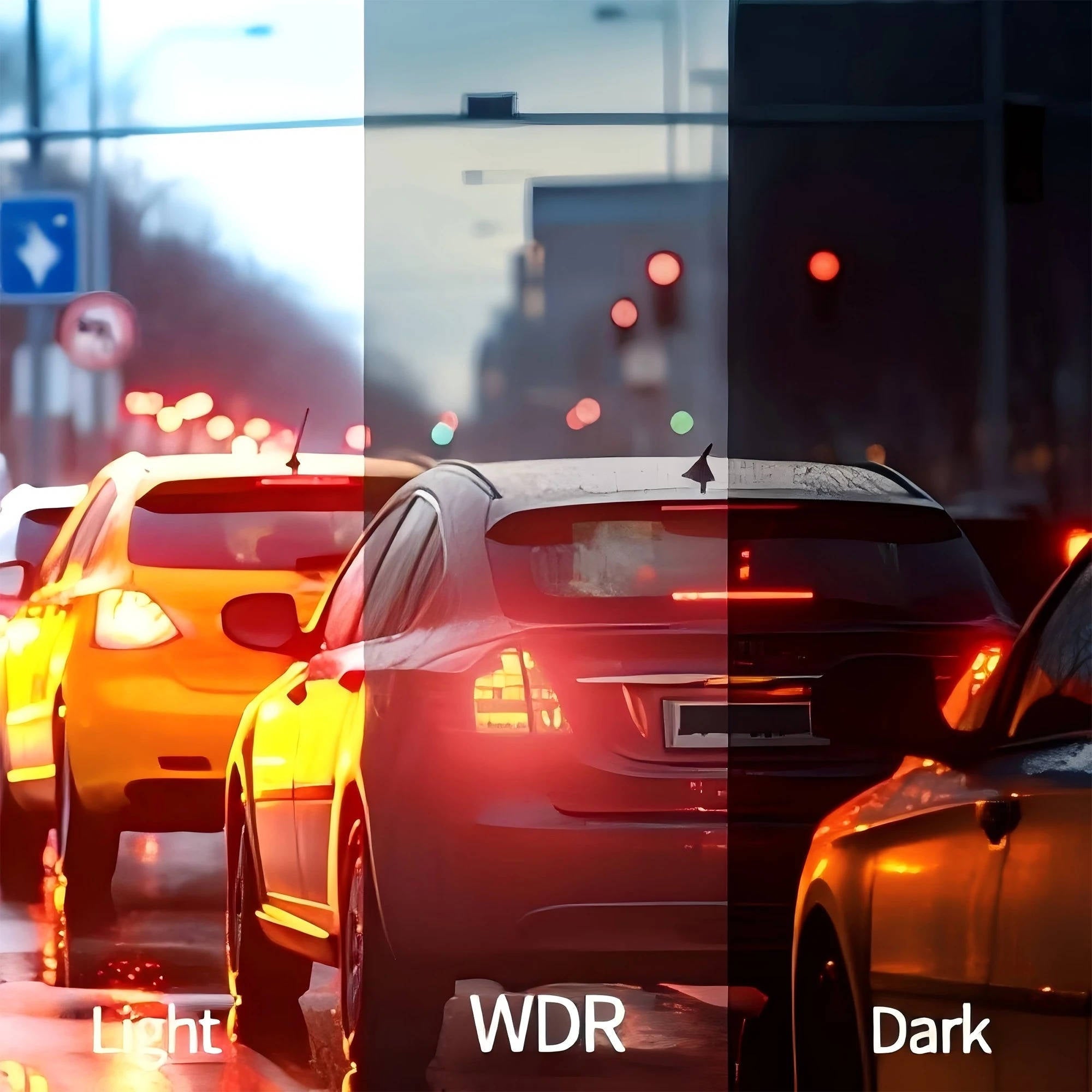 Dash Cam Wireless Anteriore e Posteriore con Visione Notturna e Registrazione HD per Auto-VISOTKI