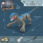 Dinosauro Radiocomandato Giocattolo in Plastica per Bambini - Gioco Interattivo con Controllo Remoto-VISOTKI