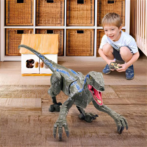Dinosauro Radiocomandato Giocattolo in Plastica per Bambini - Gioco Interattivo con Controllo Remoto-VISOTKI