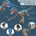 Dinosauro Radiocomandato in Plastica - Giocattolo Interattivo per Bambini - Gioco Educativo e Divertente-VISOTKI