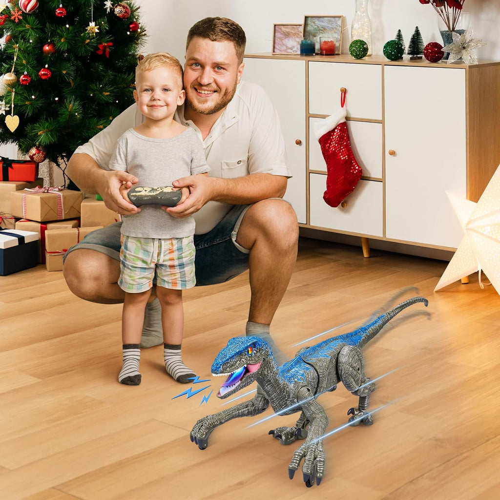 Dinosauro Radiocomandato in Plastica - Giocattolo Interattivo per Bambini - Gioco Educativo e Divertente-VISOTKI