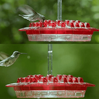 Distributore di Nettare per Colibrì da Appendere all'Esterno in Plastica Resistente, Design Elegante per Giardino e Terrazzo-VISOTKI