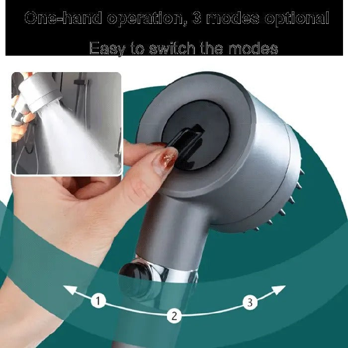 Doccia Alta Pressione in Ottone Cromato con Getto Regolabile per Bagno e Spa - Accessorio per Doccia Moderno e Funzionale-VISOTKI