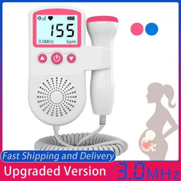 Doppler Fetal per Monitoraggio Battito Cardiaco in Gravidanza - Dispositivo Portatile per Uso Domestico-VISOTKI