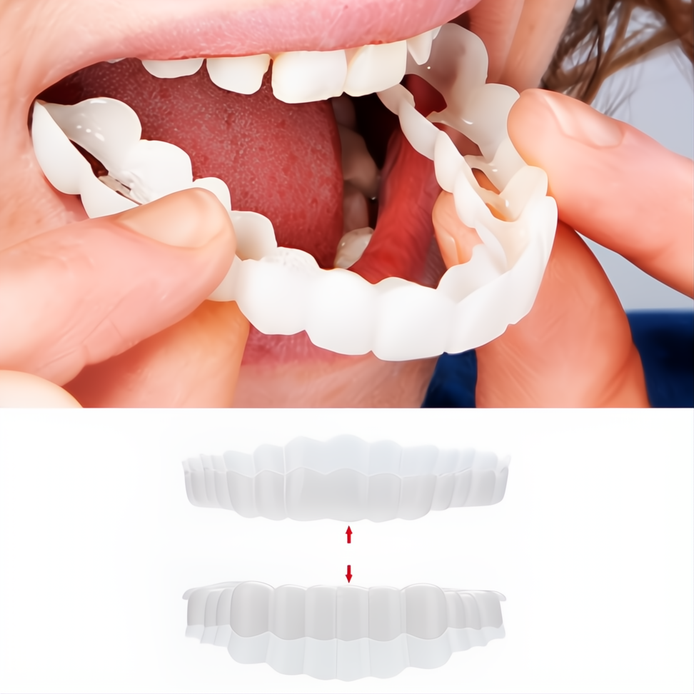 Faccette Dentali Veneer Smile - Superiori e Inferiori, Design Naturale per Sorrisi Perfetti-VISOTKI