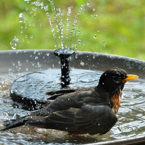 Fontana d'Acqua Solare Ecologica per Giardino - Fontana da Esterno per Amanti del Giardinaggio, Decorazione per Spazi Esterni-VISOTKI