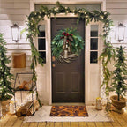 Ghirlanda di Natale Rustica in Juta, Stile Boho per Decorazioni Festive, Ghirlanda Natalizia per Interni ed Esterni-VISOTKI