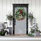 Ghirlanda di Natale Rustica in Juta, Stile Boho per Decorazioni Festive, Ghirlanda Natalizia per Interni ed Esterni-VISOTKI