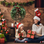 Ghirlanda di Natale Rustica in Juta, Stile Boho per Decorazioni Festive, Ghirlanda Natalizia per Interni ed Esterni-VISOTKI