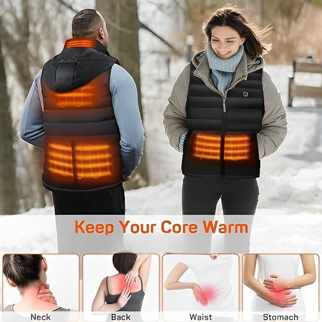 Gilet Riscaldato Unisex in Tessuto Impermeabile, Design Moderno per Attività all'Aperto, Taglia Unica-VISOTKI
