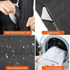 Gilet Riscaldato Unisex in Tessuto Impermeabile, Design Moderno per Attività all'Aperto, Taglia Unica-VISOTKI