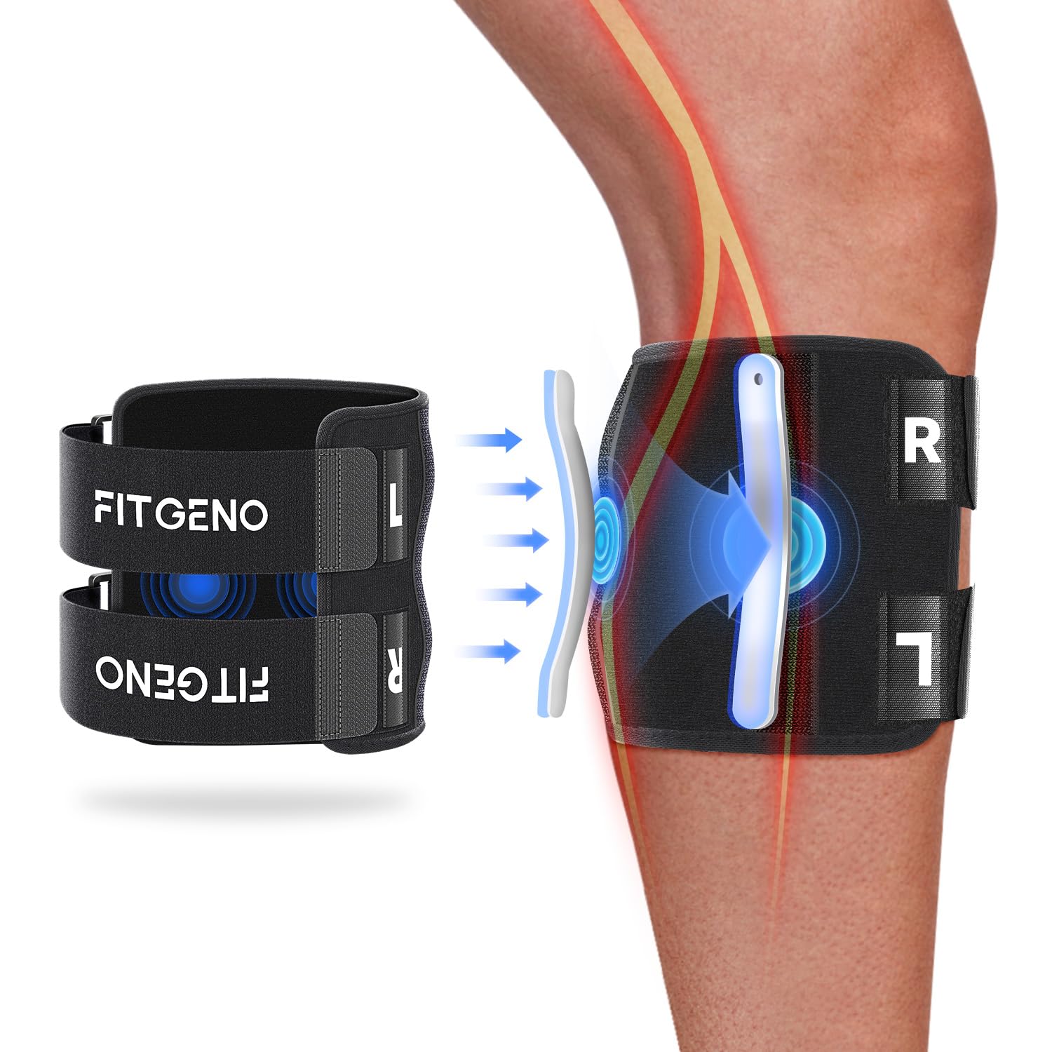 Ginocchiera per Nervo Sciatico in Neoprene Regolabile per Supporto e Comfort durante Attività Sportive-VISOTKI