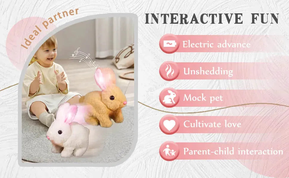 Giocattolo Coniglio Morbido in Peluche per Bambini - Gioco Educativo e Creativo - Nuovo Arrivo-VISOTKI