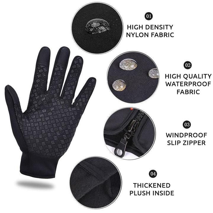 Guanti Termici Unisex con Touch Screen - Guanti Invernali in Materiale Resistente per Attività all'Aperto e Uso Quotidiano-VISOTKI