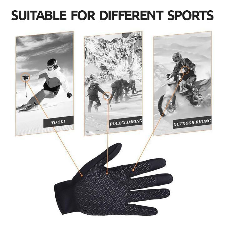 Guanti Termici Unisex con Touch Screen - Guanti Invernali in Tessuto Impermeabile per Attività all'Aperto-VISOTKI