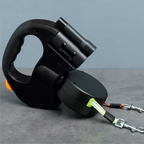 Guinzaglio Doppio per Cani - Senza Grovigli con Luce LED e Rotazione a 360° - Accessorio per Passeggiate e Addestramento-VISOTKI