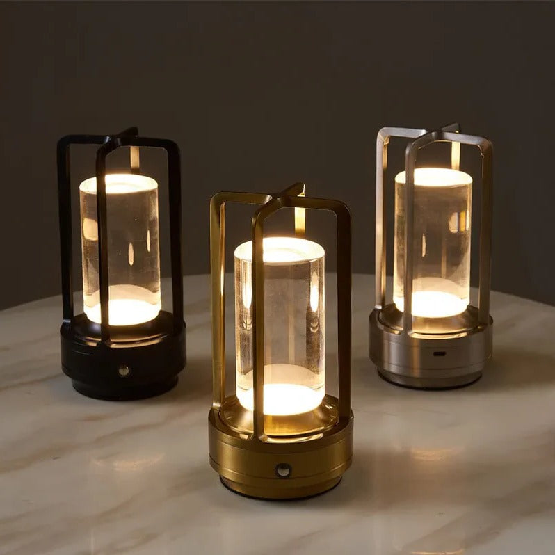 Lampada da Tavolo Senza Fili in Metallo Stile Nordico Moderna per Ufficio e Casa-VISOTKI