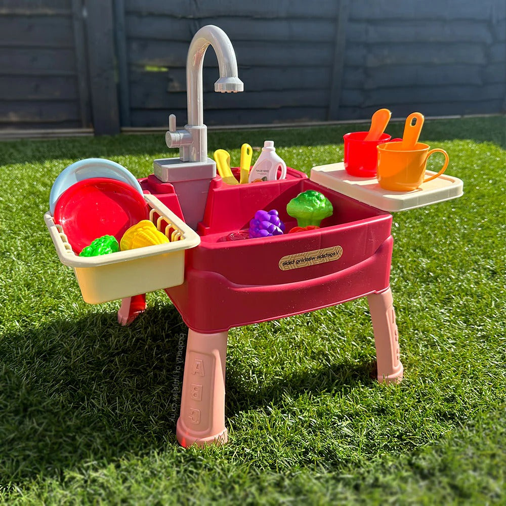 Lavabo per Bambini in Plastica Resistente - Design Colorato per Interno/Esterno - Ideale per Gioco e Attività all'Aperto-VISOTKI
