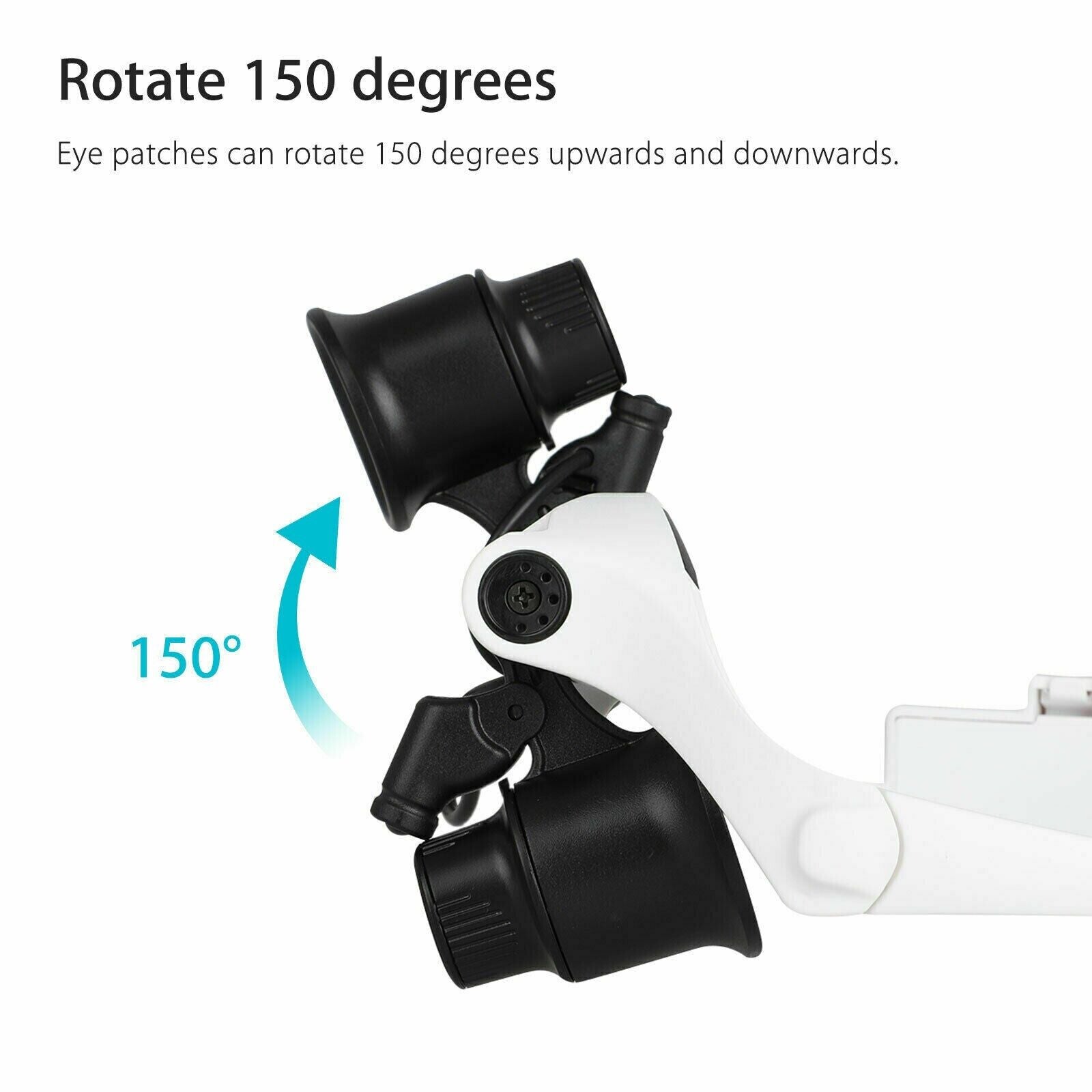 Lenti a LED per occhiali da gioielli con ingranditore e fascia regolabile - Accessorio per hobby e lavori di precisione-VISOTKI
