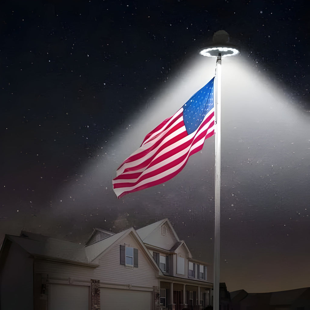 Luci Solari per Aste di Bandiera - LED per Illuminazione Notturna - Accessori per Esterni - Resistente e Facile da Installare-VISOTKI