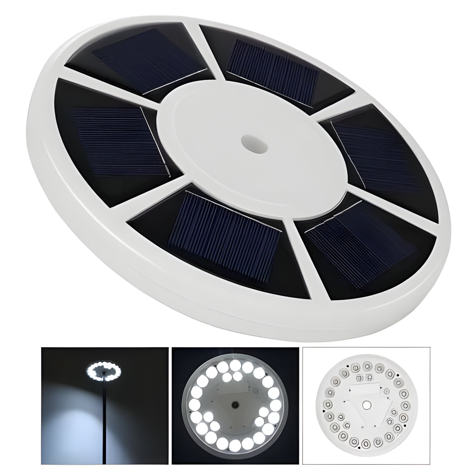 Luci Solari per Aste di Bandiera - LED per Illuminazione Notturna - Accessori per Esterni - Resistente e Facile da Installare-VISOTKI
