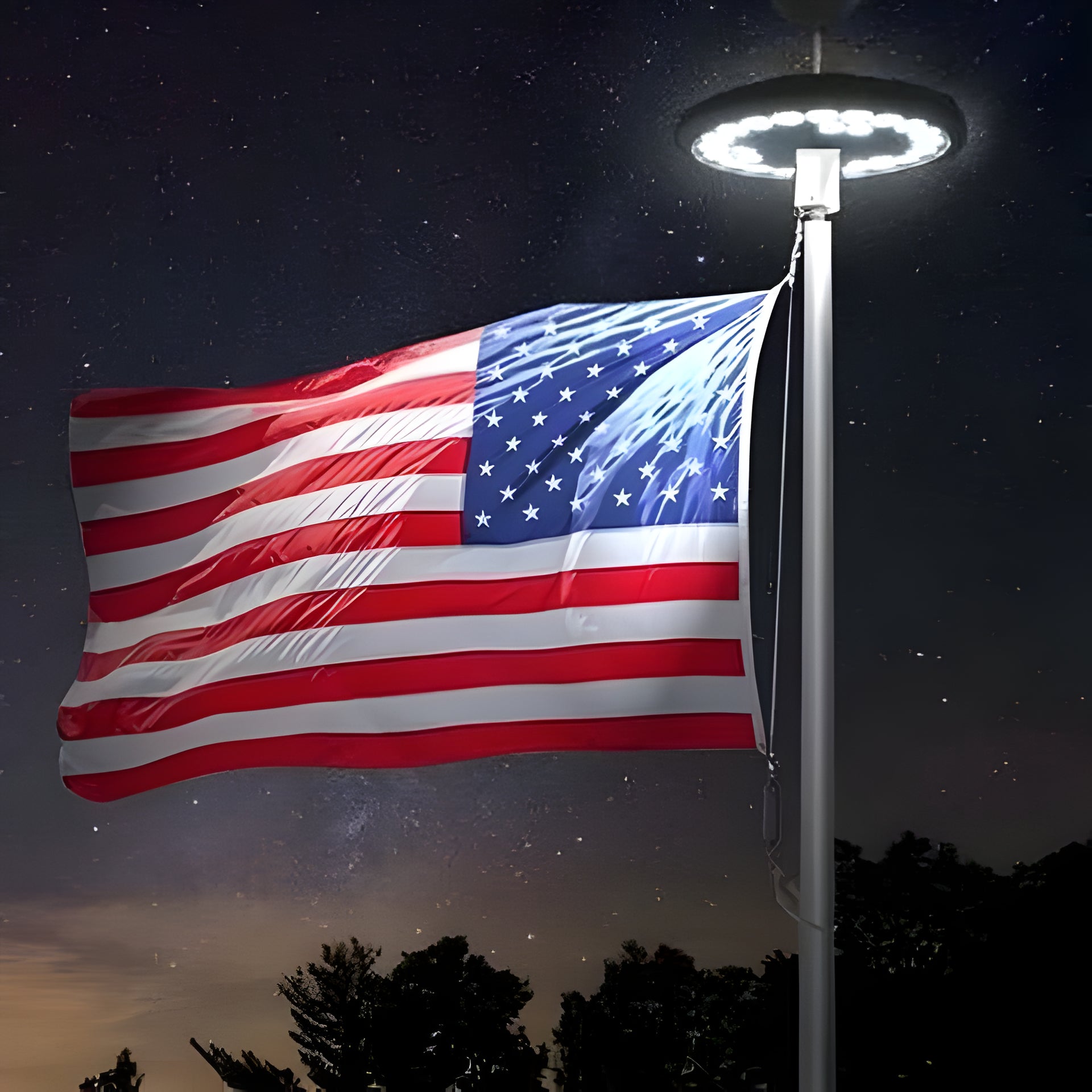 Luci Solari per Aste di Bandiera - LED per Illuminazione Notturna - Adatte per Esterni e Interni-VISOTKI
