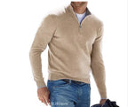 Maglione Cashmere da Uomo con Zip - Maglione Basic Elegante per Casual e Occasioni Informali-VISOTKI