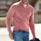 Maglione Cashmere da Uomo con Zip - Maglione Basic Elegante per Casual e Occasioni Informali-VISOTKI