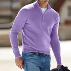 Maglione Cashmere da Uomo con Zip - Maglione Basic Elegante per Casual e Occasioni Informali-VISOTKI
