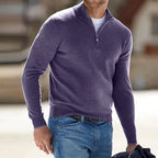 Maglione Cashmere da Uomo con Zip - Maglione Basic Elegante per Casual e Occasioni Informali-VISOTKI