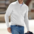 Maglione Cashmere da Uomo con Zip - Maglione Basic Elegante per Casual e Ufficio-VISOTKI
