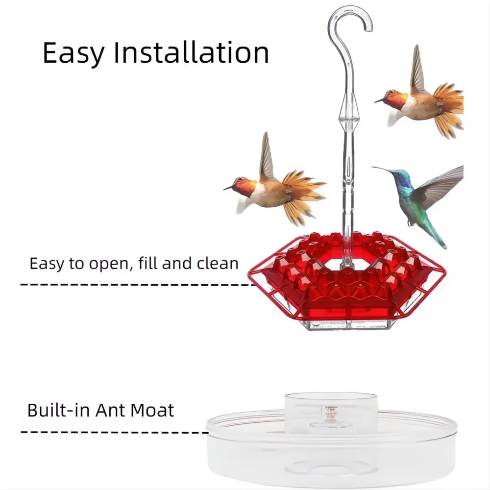 Mangiatore per Colibrì da Appendere in Metallo Antiruggine per Esterni - Accessorio per Giardino-VISOTKI