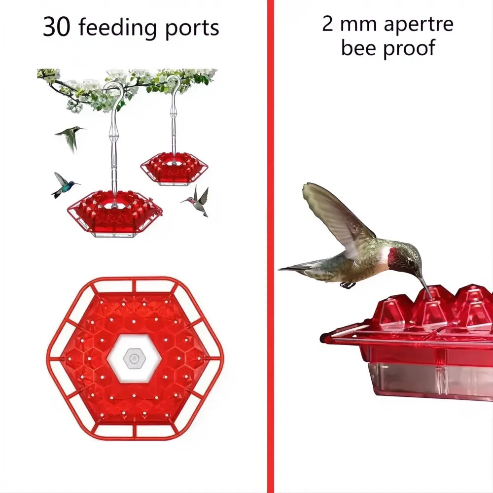 Mangiatore per Colibrì da Appendere in Metallo Antiruggine per Esterni - Accessorio per Giardino-VISOTKI